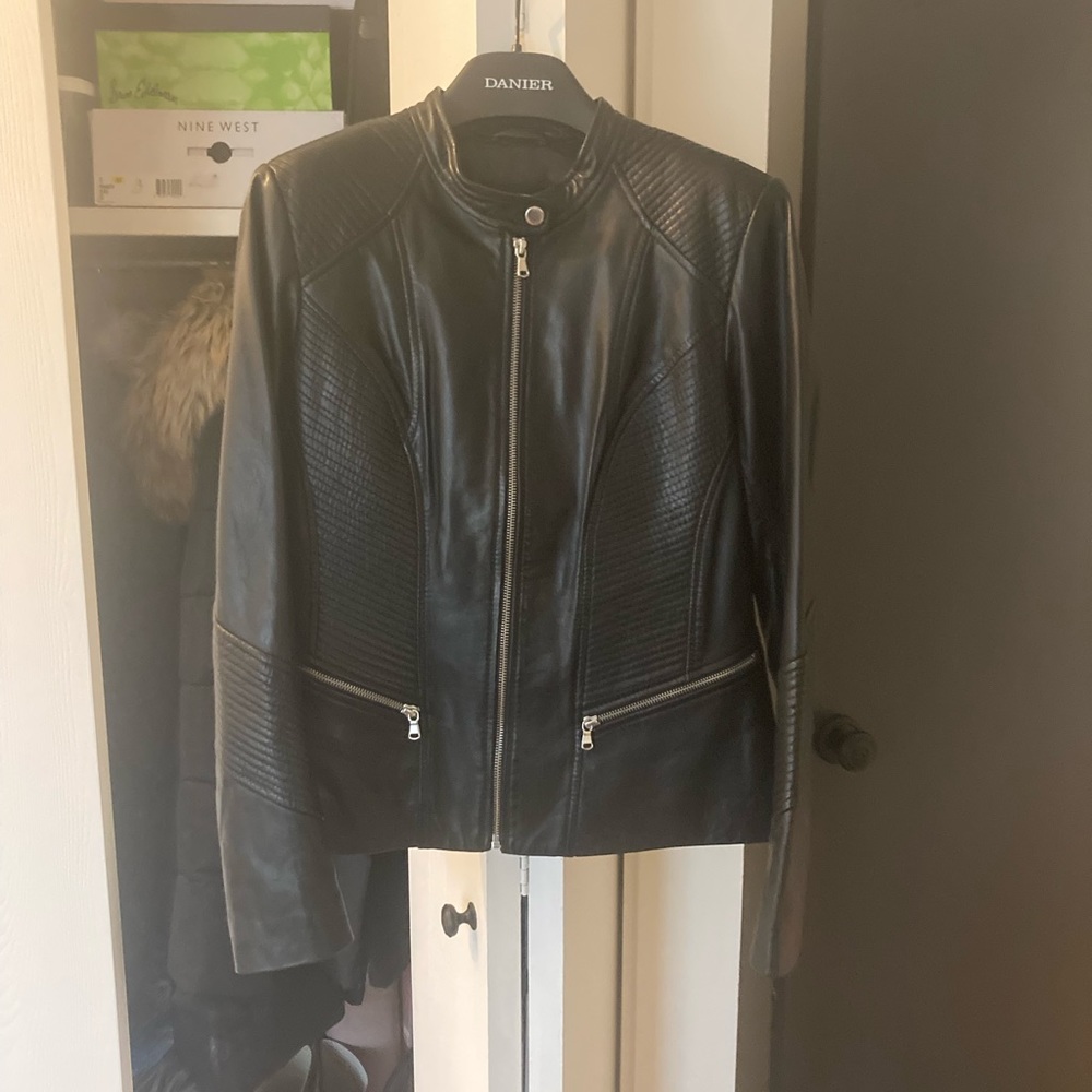 Danier motorcycle leather jacket medium